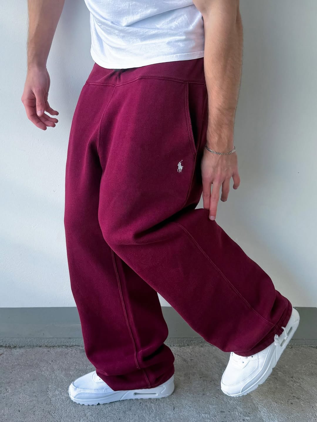 Polo Baggy Jogger - Maroon